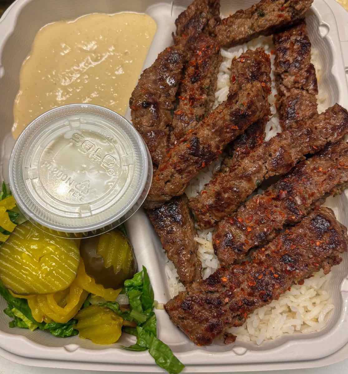 Kofta kebab plate